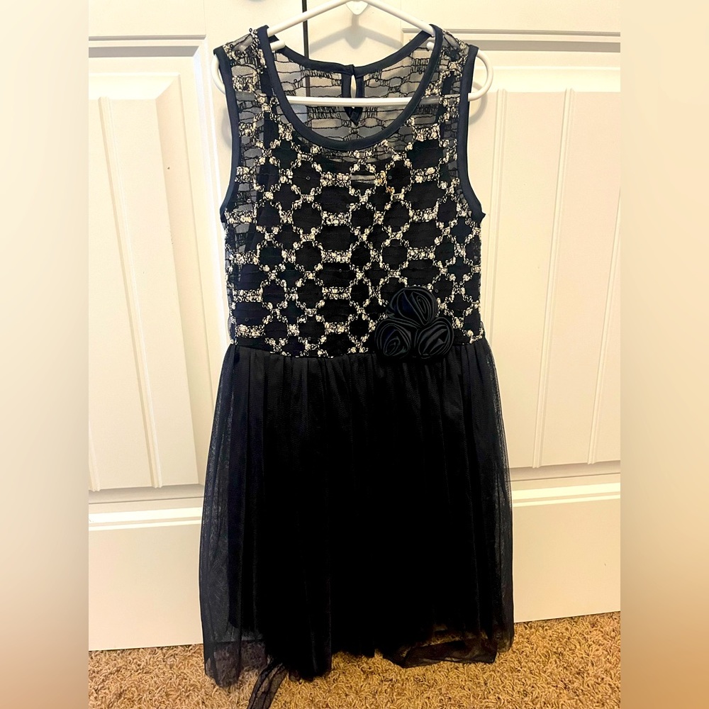 Black and white special occasion dress